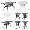 Garden Hollow Top Design Side Table with Parasol Hole Cast Aluminum Dining Table