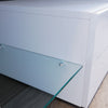 Modern TV Stand 2 Drawers Storage High Gloss Cabinet Sideboard RGB LED Light