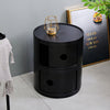 Plastic Storage Cabinet Floor Standing Round Cupboard Bedside Table Nightstand