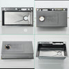 LED Stainless Steel Kitchen Sink Set Large Bowl Inset with Mixer Taps Waste Kit