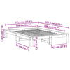 Bed Frame without 150x200 King Size Solid Wood Pine K9U6