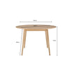 Dusk Heidi Solid Oak 4-6 Seater Round Dining Table Natural RRP £899
