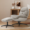Chenille Swivel Chair Recliner Armchair Home Lounge Sofa Chairs With Footstool