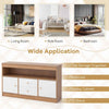 Multifunctional Display Cabinet Toy Storage Organizer w/2 Drawers-Natural