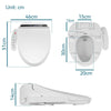 Electronic Smart Bidet Seat Heated Seat Warm Air Drying Self-cleaning Side-Panel