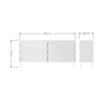 Chest of Drawers White with 6 Drawers Modern Style Bedroom Furniture Gold Legs
