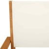 Folding Garden Chairs 8 pcs White Fabric and Solid Wood Y5F1