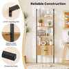 Boho Open Display Shelf Storage Organizer with Rattan Cabinet-Natural