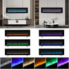 40 INCH Freestand Electric Wall Mount LED Fireplace Wall Inset Into Fire Crystal