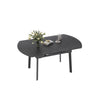 Retractable Dining Table Heavy Duty Sintered Stone Variable Shape for 4-10 Seat