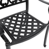 4x Vintage Garden Chairs Metal Bistro Patio Cast Aluminum Dining Chair with Pads