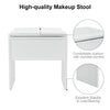 Corner Dressing Table Stool Vanity Set White Makeup Dresser Mirror 5 Drawers NEW