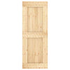 Sliding Door with Hardware Set 80x210 Solid Wood Pine R0Y9