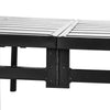 Black Bed Frame Headboard Footboard Metal Platform Bedstead Folding Rollaway Bed