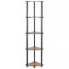 3/4/5 Tier Home Storage Corner Shelf Shelving Rack Unit Grey Display Stand