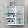 Wall Mounted Shaving Medicine Storage Cupboard Bathroom Cabinet Dual Glass Doors
