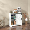 Sliding Barn Door Sideboard Storage Cabinet Coffee Bar TV Stand Farmhouse Style
