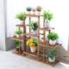38" Tall Wood Plant Stand Carbonized Flower Rack Garden Corner Balcony Kitchen