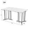 Dining Table with Metal Legs Rectangle Marble MDF Kitchen Table Dining Furniture