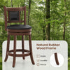 2x Swivel Bar Stool Upholstered Counter Height Bar Stool w/Curved Backrest 65CM