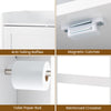 Standing Toilet Rack Over-the-Toilet Storage Cabinet-White