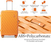 Sea choice Luggage 4PC set Hard Shell PC+ABS with Silent wheels lock zip- orange