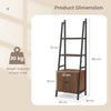 4-Tier Ladder Shelf 160cm Tall Bookshelf Industrial Bookcase Storage Rack