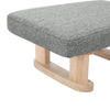 Small Padded Pouffe Foot Stool Wooden Legs Linen Fabric Footrest Seat Children