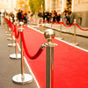 Barrier Posts Crowd Control Stanchion Velvet Ropes Bank Queue Pole Gold Red 4pc