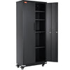 Metal Storage Cabinet Rolling Garage Storage Cabinet 4 Adjustable Shelves