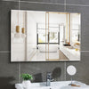 Wall Mirror Home Decor Bathroom Makeup Comestic Mirror Frameless Beveled Edge UK