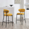 Dusk Mia Mustard Matte Velvet Set of 2 Barstools RRP