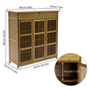 Wooden 4 Tier 3Door Drawer Shoe Cabinet Organiser Tidy Hallway Furniture Console