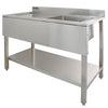 Commercial Sink Stainless Steel Catering Kitchen Single Bowl 1.0 Unit LH Drainer