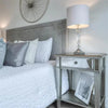 Elegant Mirrored End Table Bed Side Table with Storage for Living Room Bedroom