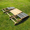 Garden Gear Arwen Acacia Wood Bistro Set Folding Table Chairs Outdoor Patio