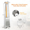 42,000 BTU Outdoor Patio Gas Heater 13KW Pyramid Propane Heater with Wheels