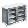 Outdoor 2-6 Shelf Camping Foldable Cupboard Kitchen Station Cook Table Aluminum