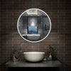 Round LED Bathroom Wall Mirror Demister Illuminated Light Up 600x600 Waterproof