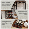 3 Tiers Bar Cart Home Serving Cart Industrial Rolling Beverage Cart on Wheels