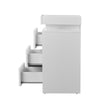 White High Gloss Bedside Table Cabinet LED Side End Table LED Living Room
