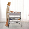 Baby Changing Table Folding Diaper Changing Station with Wheel Adjustable Height