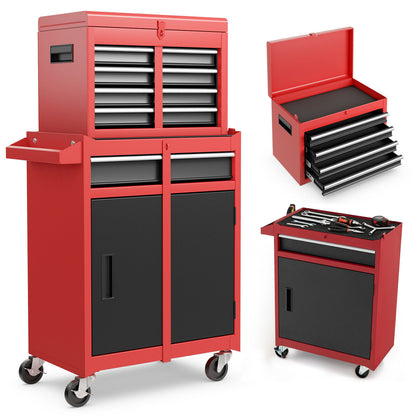 5-Drawer Rolling Tool Chest High Capacity Tool Storage Cabinet w/ Lockable Wheel