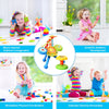 Kids Musical Instrument Electronic Rock Band Big Drum Set w/ Microphone Chair