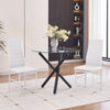 2/4/6pcs Faux Leather Velvet Fabric Dining Chairs Metal Legs Dining Room Kitchen