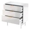 White Chest of Drawers 3 Drawers Bedroom Furniture Bedside Table Wardrobe Desk