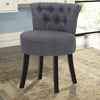 Linen Dressing Table Stool Vanity Chair Makeup Stool Bedroom Piano Padded Seat