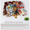 3D Paw Patrol Hole In Wall Stickers Art Decals Kids Nursery Room Decor