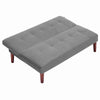 2 Seater Sofa Bed Linen Sofa Couch With Adjustable Backrest for Guest Room Grey