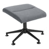 High Back PU Leather Ajustable Height Swivel Recliner Sofa Chair w/Footstool Set